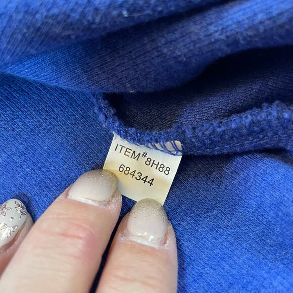 Orvis Vintage Cotton Shawl Collar Pullover Sweatshirt Blue Men's XL Heritage - Picture 6 of 8